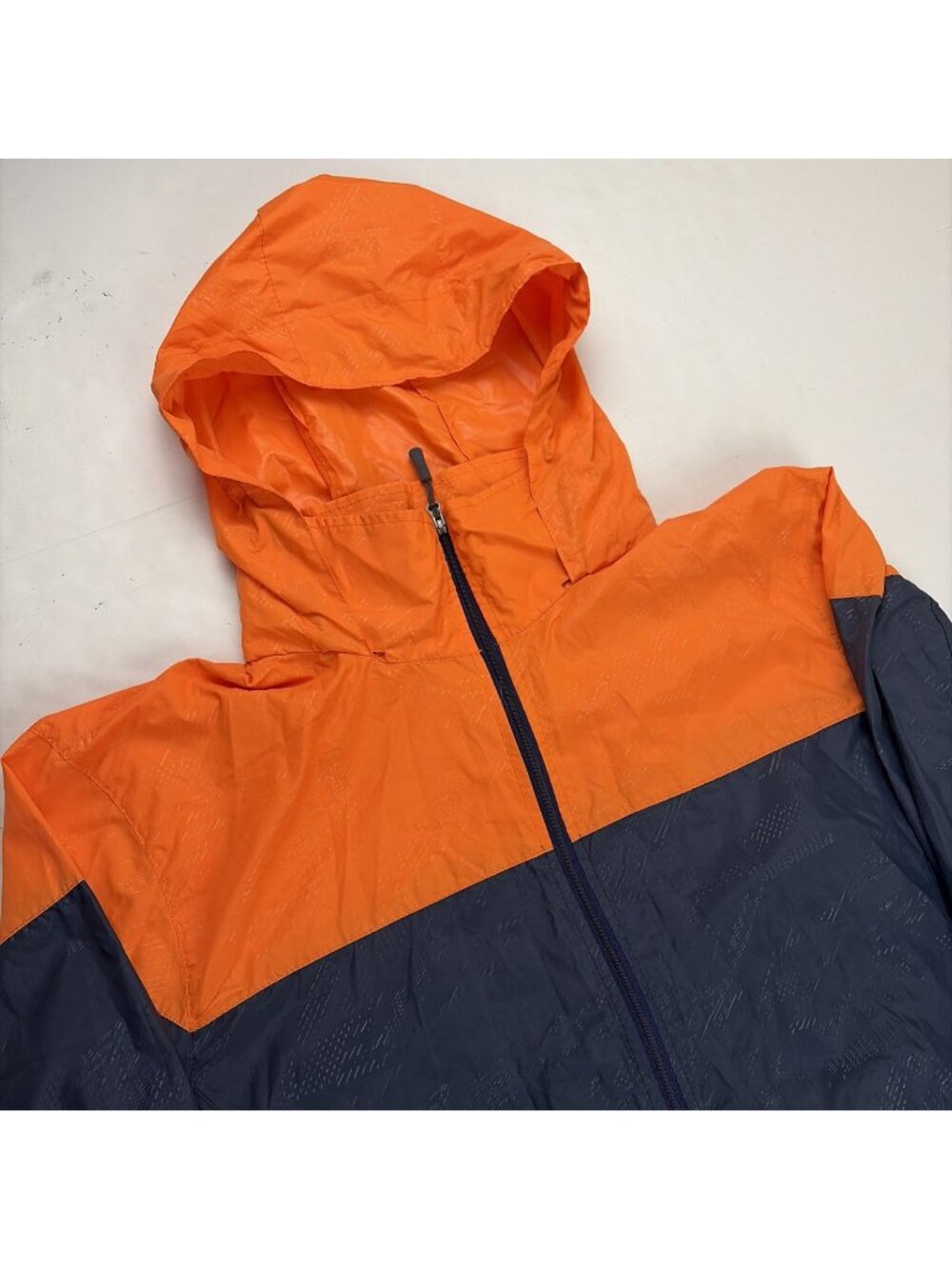 Wantdo Lightweight Windbreaker Jacket Men’s M Blue Orange Hooded Run Hike Cycle